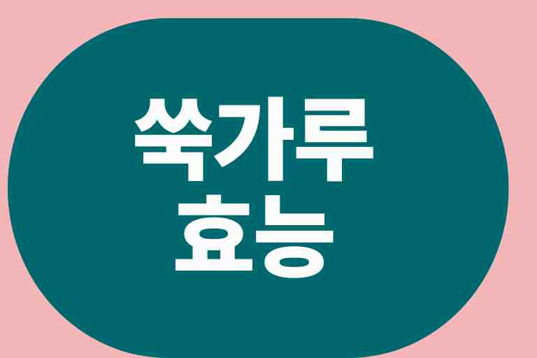 쑥가루 효능