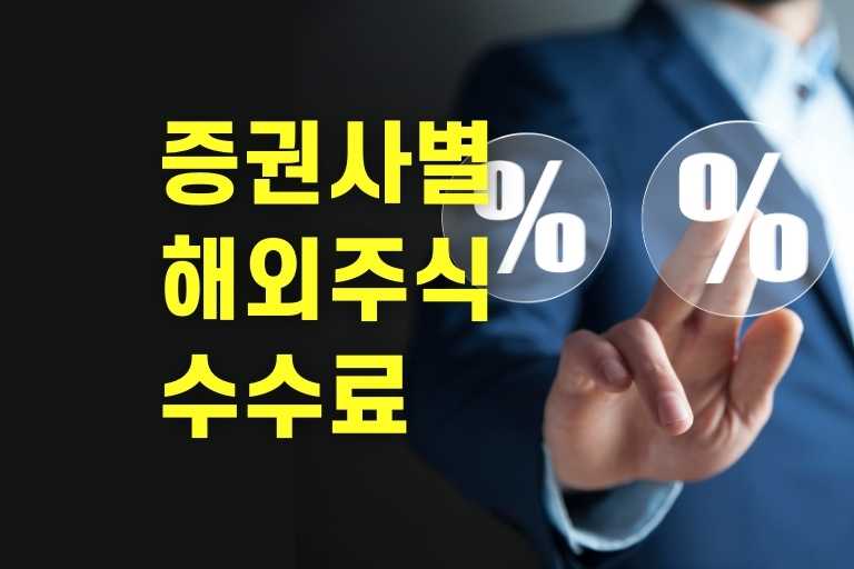 증권사별 해외주식 수수료 비교