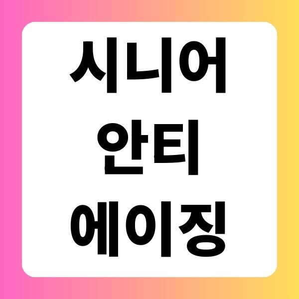 시니어 안티에이징